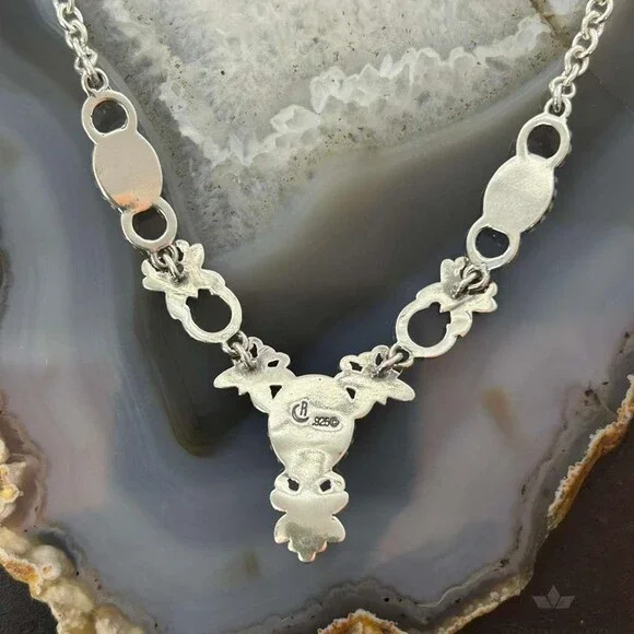 Carolyn Pollack Sterling Silver Blue Lace & Rhodochrosite Necklace For Women